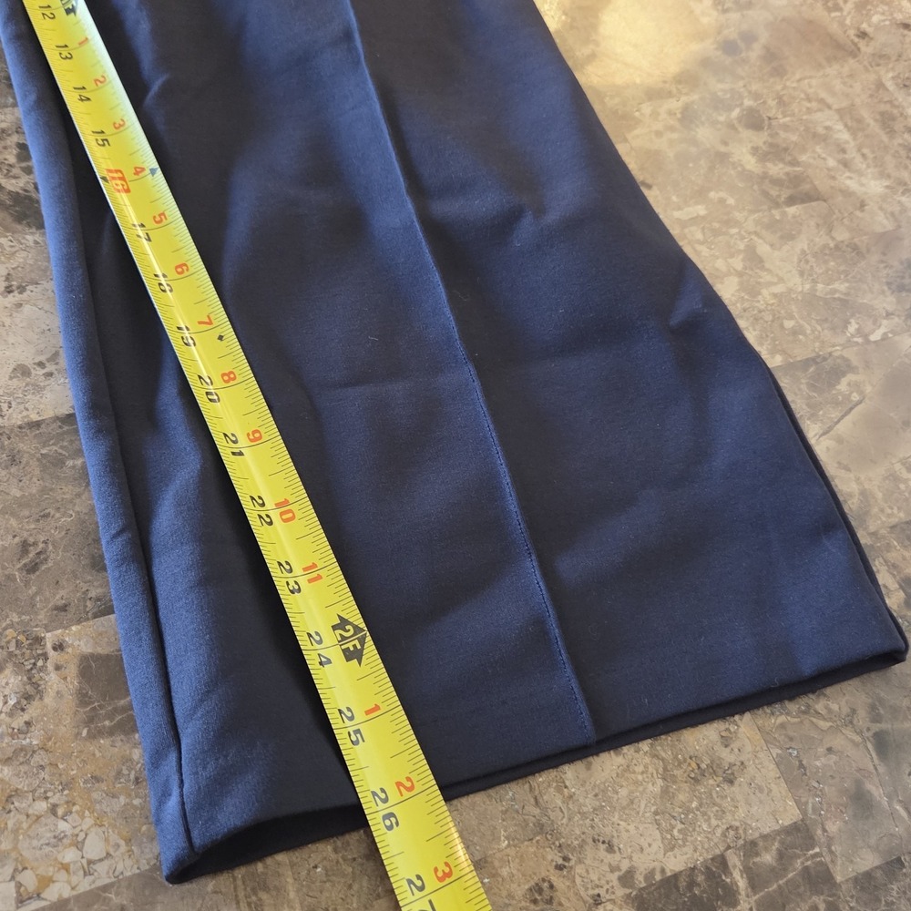 Old Navy sz L petite Stevie Straight extra high rise pull on pants navy cropped - Picture 7 of 10